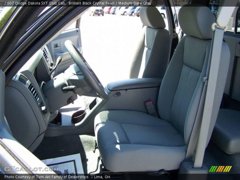 Brilliant Black Crystal Pearl / Medium Slate Gray 2007 Dodge Dakota SXT Club Cab