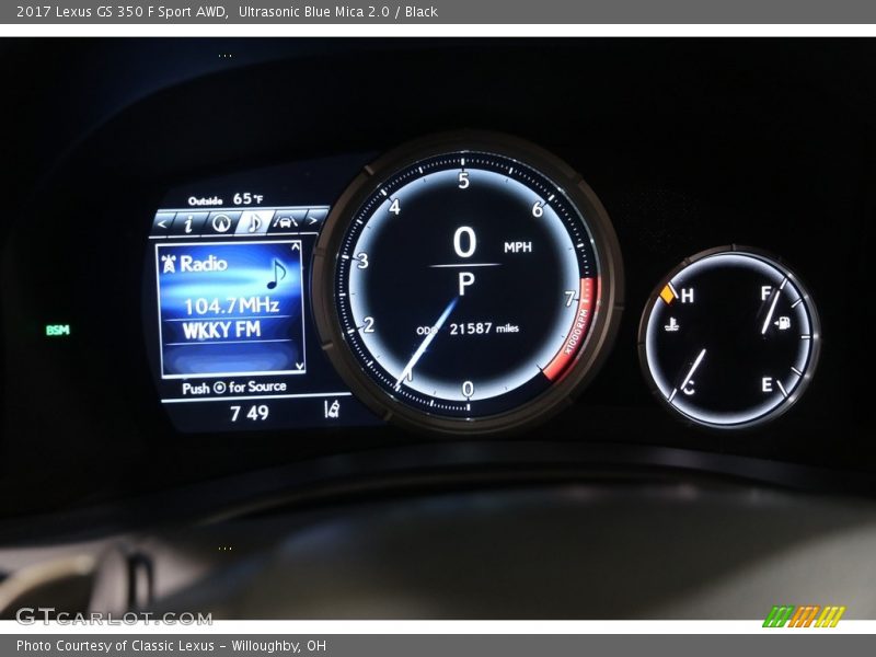 Ultrasonic Blue Mica 2.0 / Black 2017 Lexus GS 350 F Sport AWD