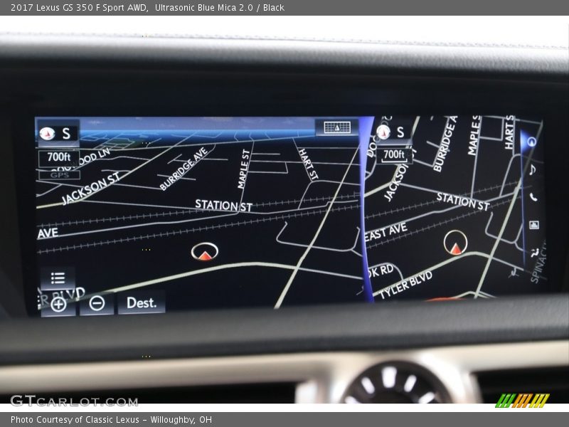 Ultrasonic Blue Mica 2.0 / Black 2017 Lexus GS 350 F Sport AWD