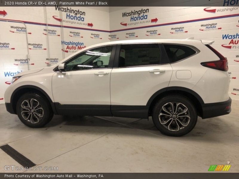 Platinum White Pearl / Black 2020 Honda CR-V EX-L AWD