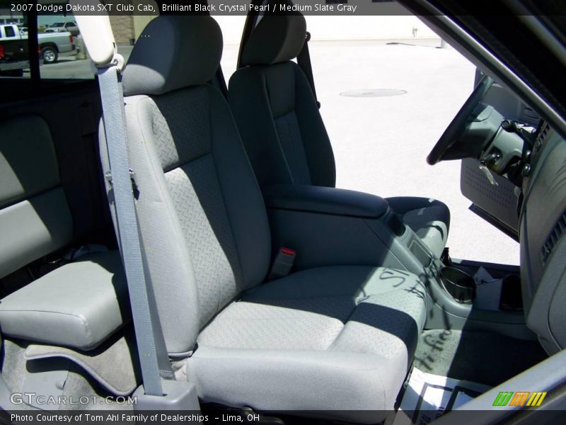 Brilliant Black Crystal Pearl / Medium Slate Gray 2007 Dodge Dakota SXT Club Cab