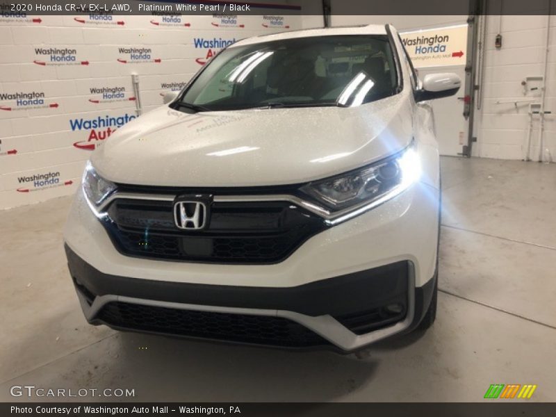 Platinum White Pearl / Black 2020 Honda CR-V EX-L AWD