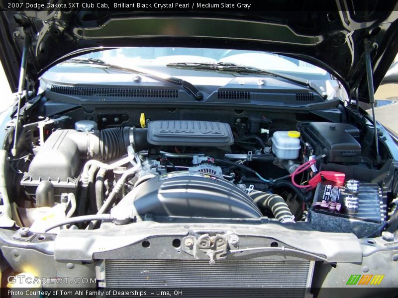 Brilliant Black Crystal Pearl / Medium Slate Gray 2007 Dodge Dakota SXT Club Cab