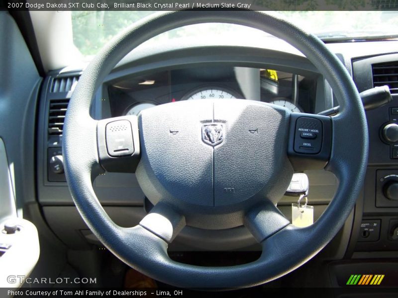 Brilliant Black Crystal Pearl / Medium Slate Gray 2007 Dodge Dakota SXT Club Cab