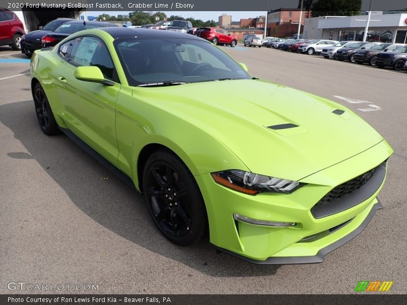 Front 3/4 View of 2020 Mustang EcoBoost Fastback