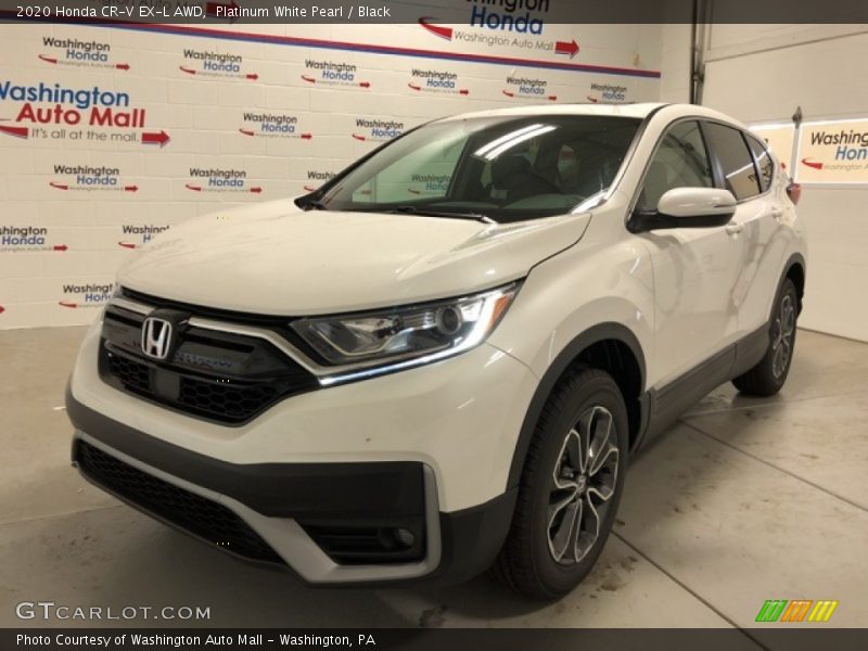 Platinum White Pearl / Black 2020 Honda CR-V EX-L AWD