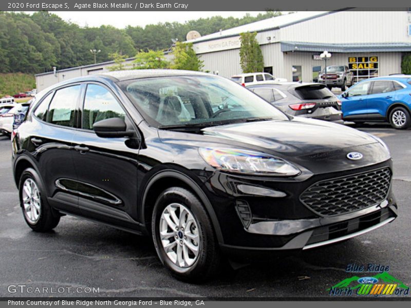 Agate Black Metallic / Dark Earth Gray 2020 Ford Escape S