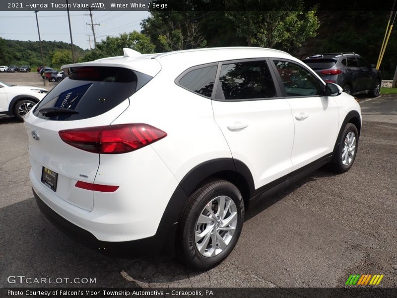Winter White / Beige 2021 Hyundai Tucson Value AWD