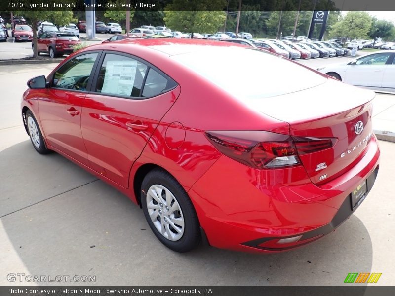 Scarlet Red Pearl / Beige 2020 Hyundai Elantra SE