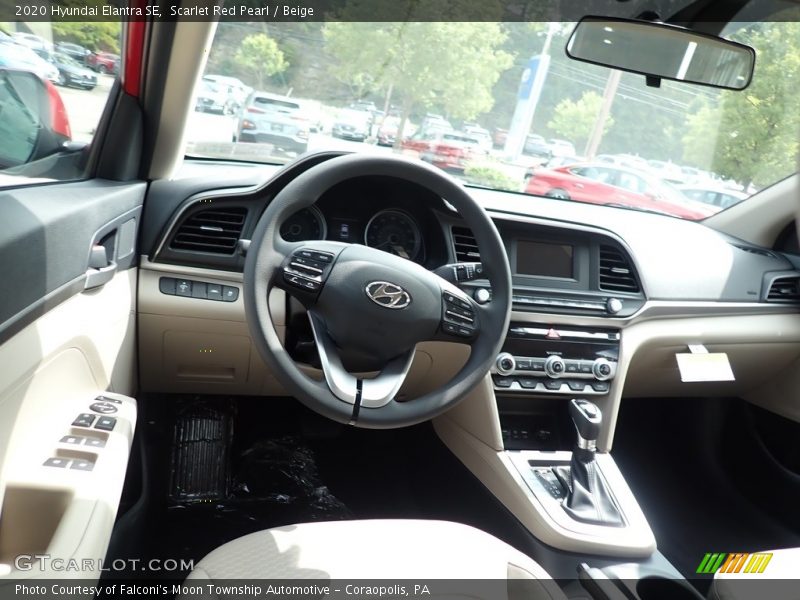 Scarlet Red Pearl / Beige 2020 Hyundai Elantra SE