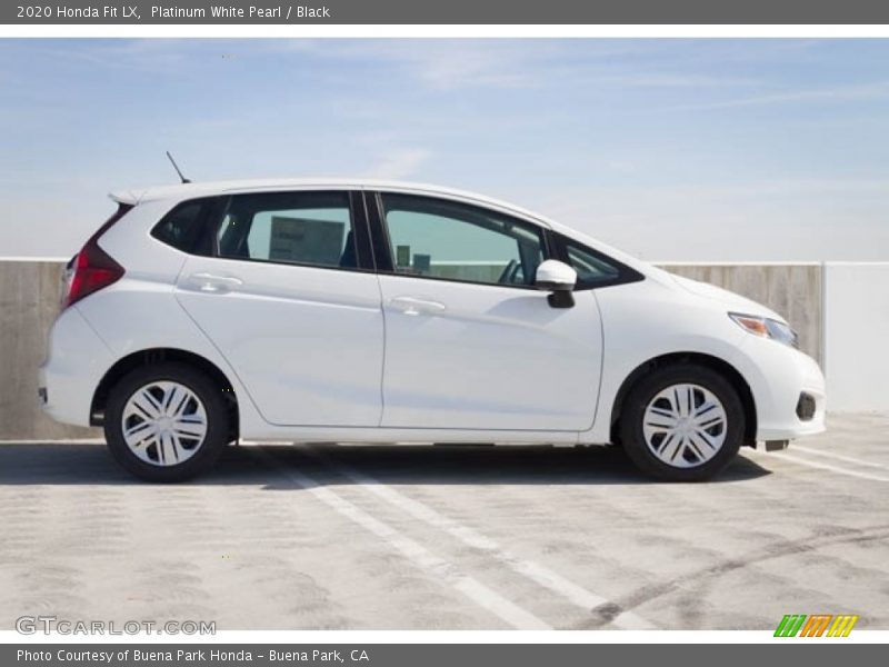 Platinum White Pearl / Black 2020 Honda Fit LX