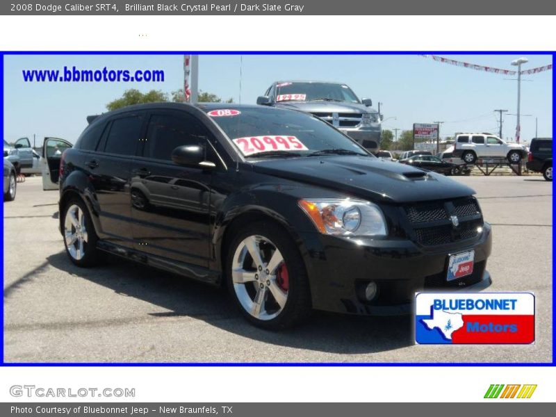 Brilliant Black Crystal Pearl / Dark Slate Gray 2008 Dodge Caliber SRT4