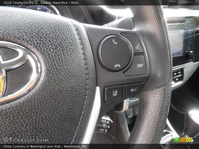 Galactic Aqua Mica / Black 2019 Toyota Corolla LE