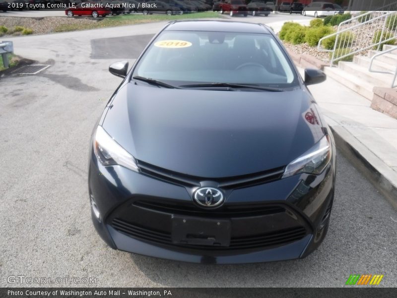 Galactic Aqua Mica / Black 2019 Toyota Corolla LE