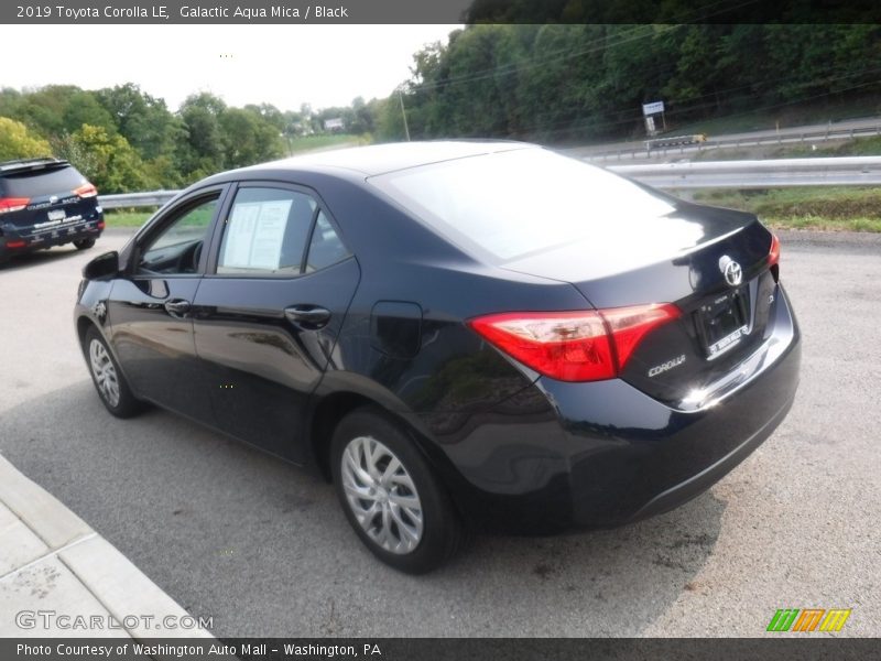 Galactic Aqua Mica / Black 2019 Toyota Corolla LE