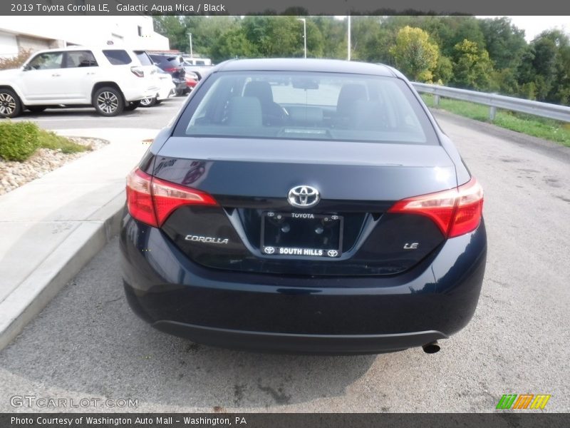 Galactic Aqua Mica / Black 2019 Toyota Corolla LE