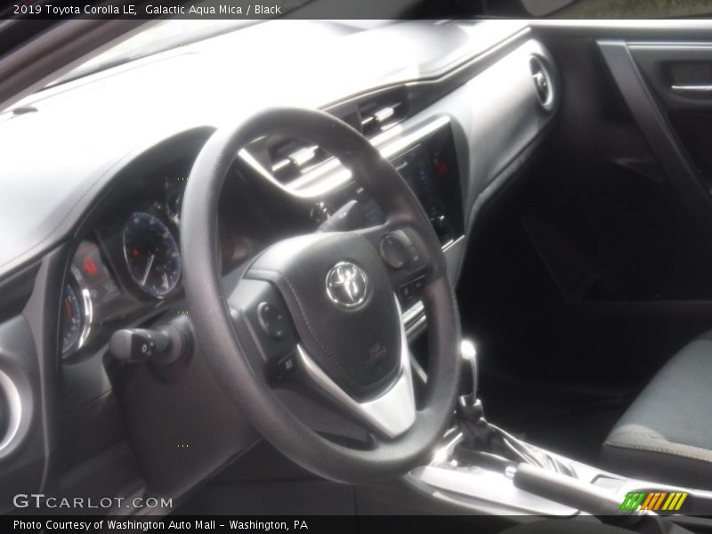 Galactic Aqua Mica / Black 2019 Toyota Corolla LE