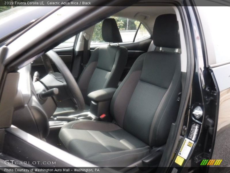 Galactic Aqua Mica / Black 2019 Toyota Corolla LE