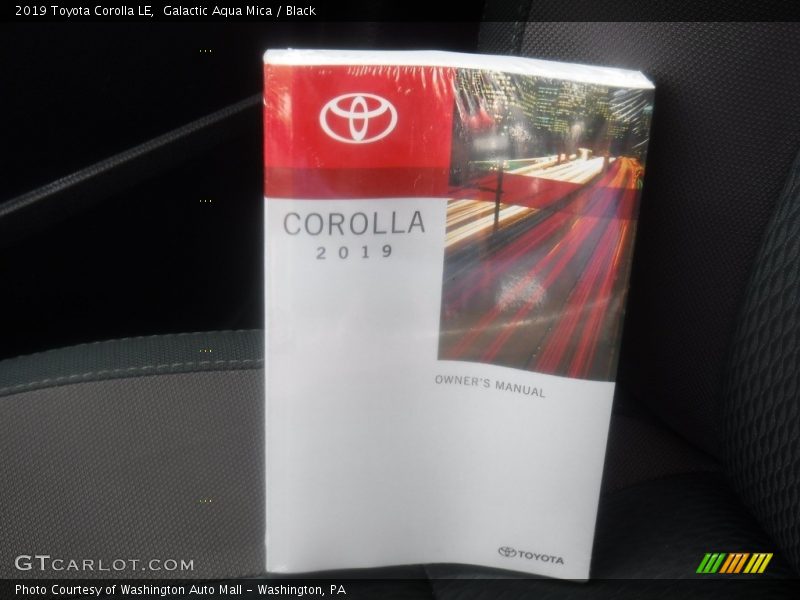 Galactic Aqua Mica / Black 2019 Toyota Corolla LE