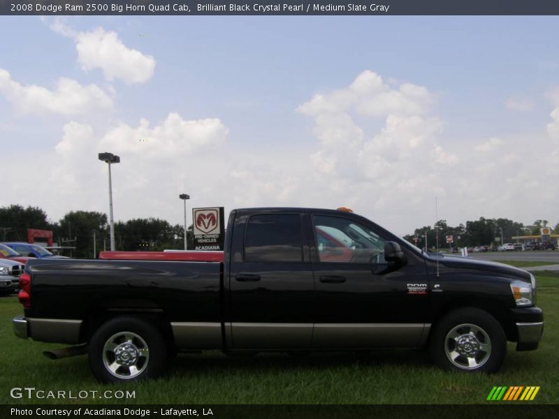 Brilliant Black Crystal Pearl / Medium Slate Gray 2008 Dodge Ram 2500 Big Horn Quad Cab