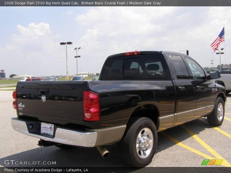 Brilliant Black Crystal Pearl / Medium Slate Gray 2008 Dodge Ram 2500 Big Horn Quad Cab