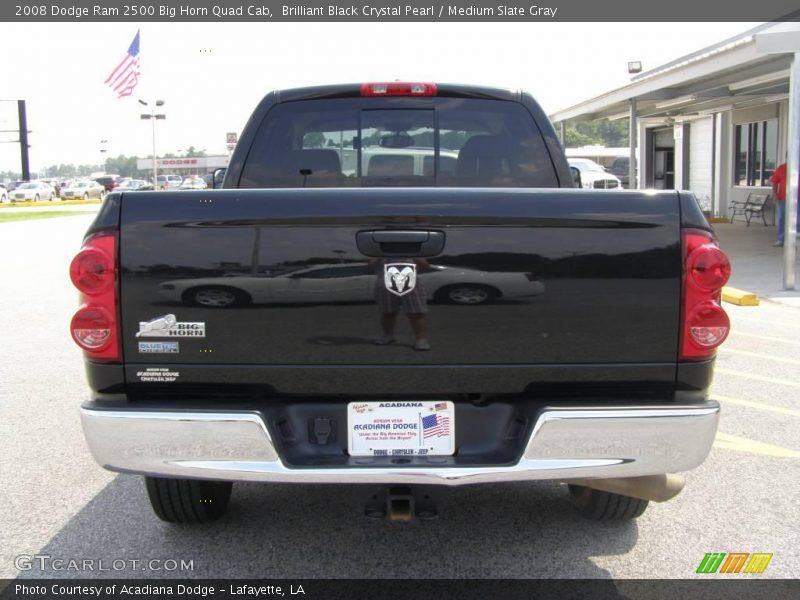Brilliant Black Crystal Pearl / Medium Slate Gray 2008 Dodge Ram 2500 Big Horn Quad Cab