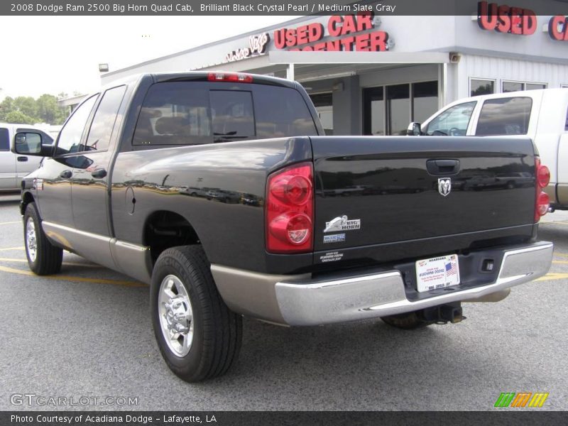 Brilliant Black Crystal Pearl / Medium Slate Gray 2008 Dodge Ram 2500 Big Horn Quad Cab