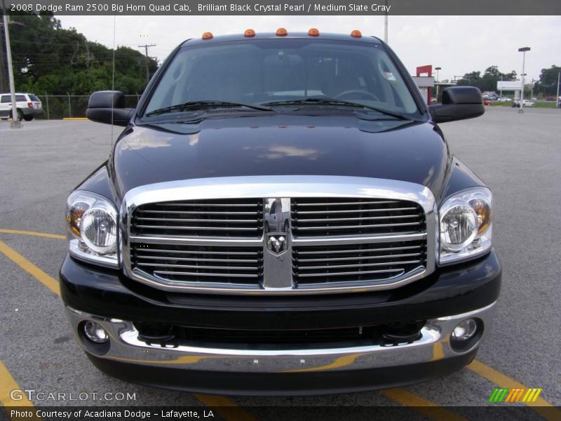 Brilliant Black Crystal Pearl / Medium Slate Gray 2008 Dodge Ram 2500 Big Horn Quad Cab