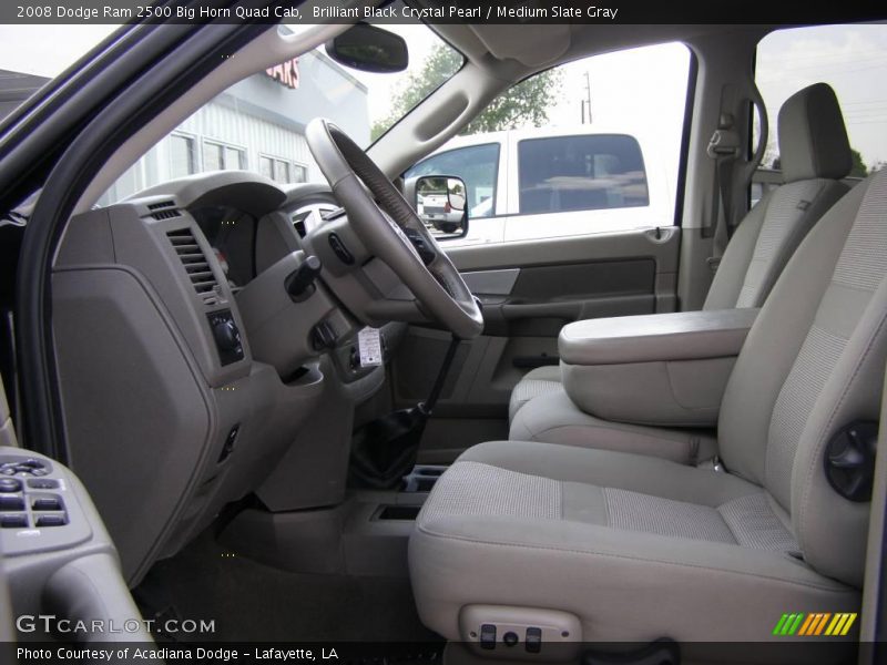 Brilliant Black Crystal Pearl / Medium Slate Gray 2008 Dodge Ram 2500 Big Horn Quad Cab