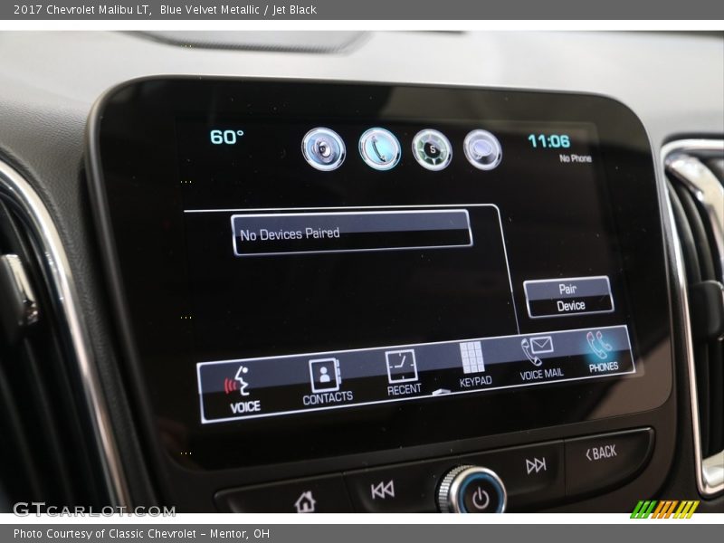 Blue Velvet Metallic / Jet Black 2017 Chevrolet Malibu LT