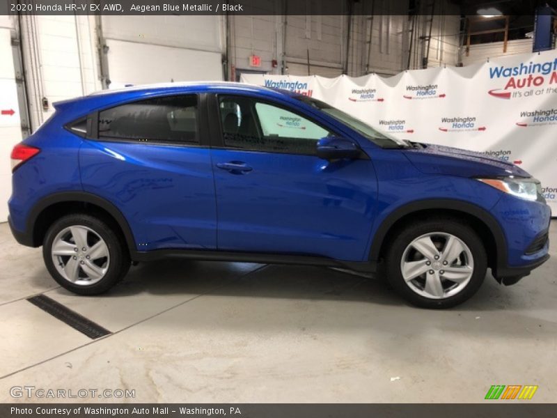 Aegean Blue Metallic / Black 2020 Honda HR-V EX AWD