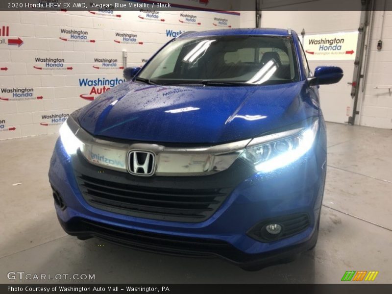 Aegean Blue Metallic / Black 2020 Honda HR-V EX AWD