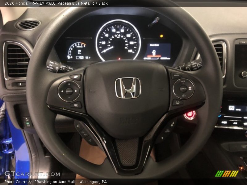 Aegean Blue Metallic / Black 2020 Honda HR-V EX AWD