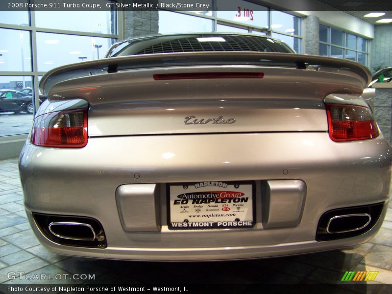 GT Silver Metallic / Black/Stone Grey 2008 Porsche 911 Turbo Coupe