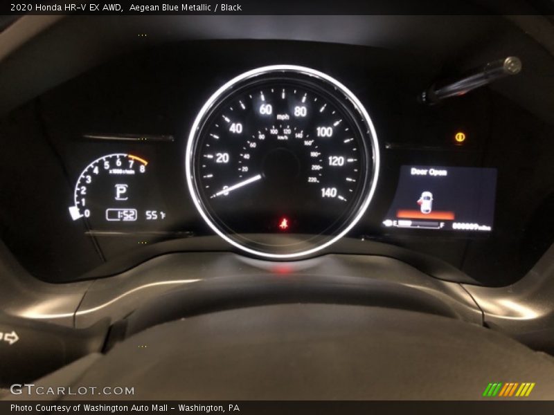 Aegean Blue Metallic / Black 2020 Honda HR-V EX AWD