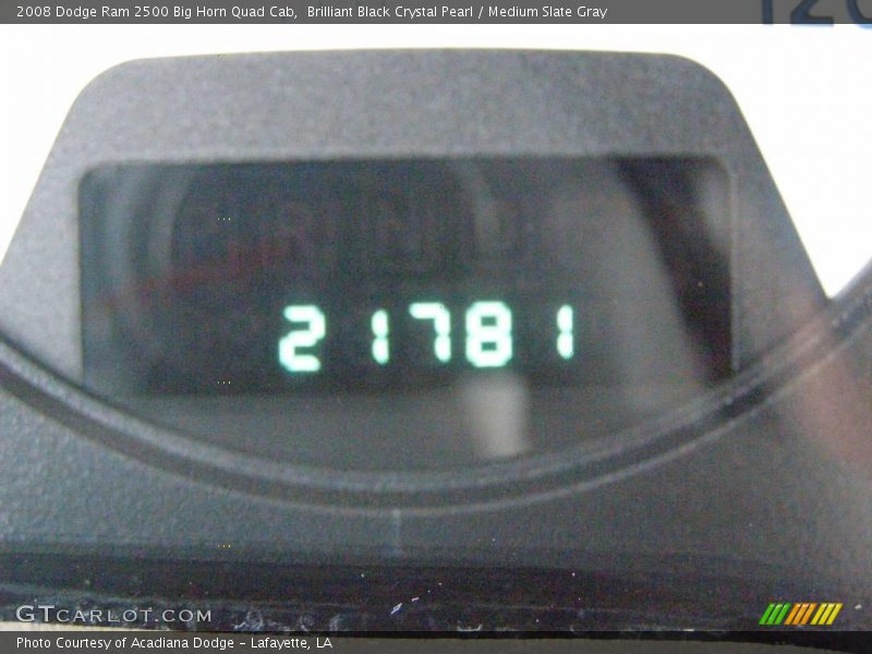 Brilliant Black Crystal Pearl / Medium Slate Gray 2008 Dodge Ram 2500 Big Horn Quad Cab