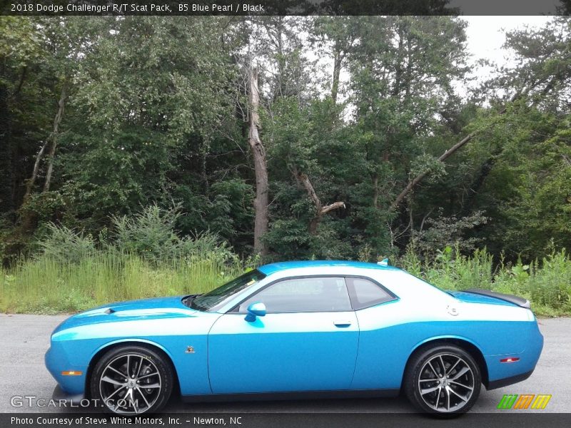 B5 Blue Pearl / Black 2018 Dodge Challenger R/T Scat Pack