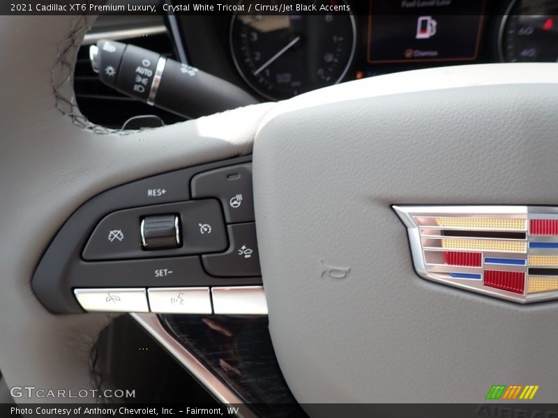 Crystal White Tricoat / Cirrus/Jet Black Accents 2021 Cadillac XT6 Premium Luxury