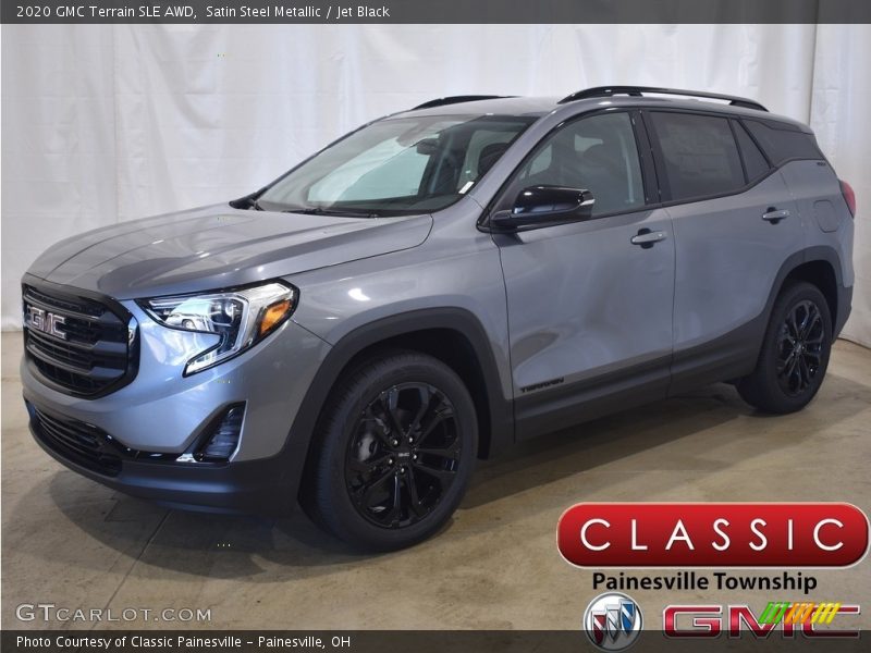 Satin Steel Metallic / Jet Black 2020 GMC Terrain SLE AWD
