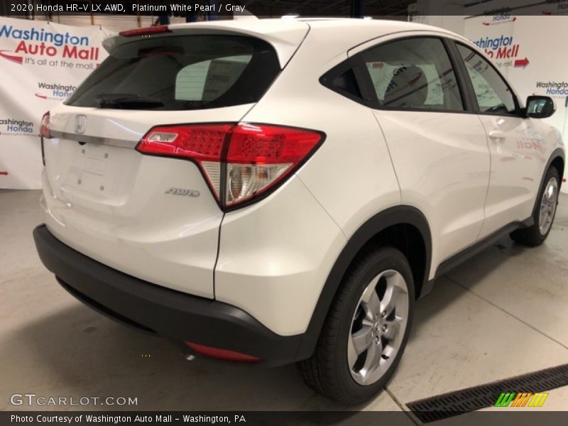 Platinum White Pearl / Gray 2020 Honda HR-V LX AWD