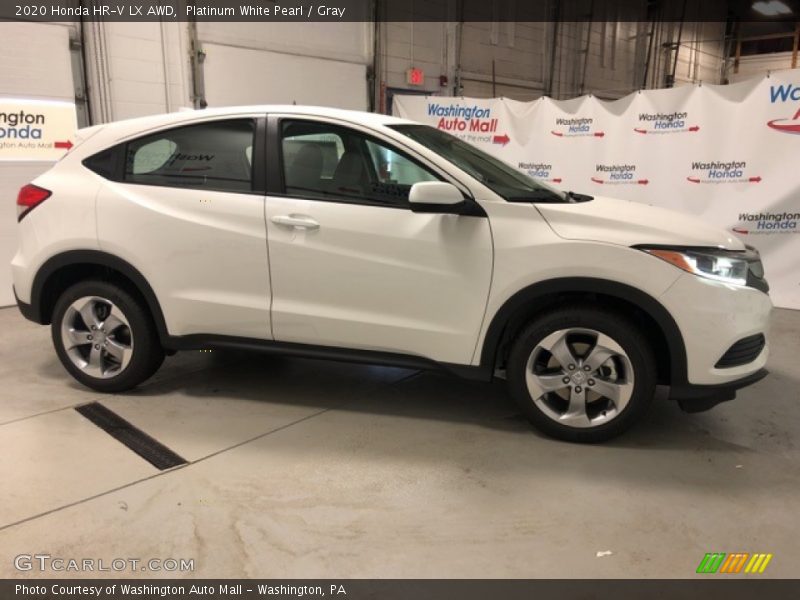 Platinum White Pearl / Gray 2020 Honda HR-V LX AWD