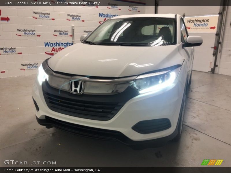Platinum White Pearl / Gray 2020 Honda HR-V LX AWD
