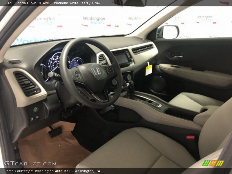 Platinum White Pearl / Gray 2020 Honda HR-V LX AWD