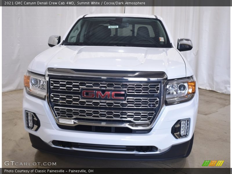 Summit White / Cocoa/Dark Atmosphere 2021 GMC Canyon Denali Crew Cab 4WD