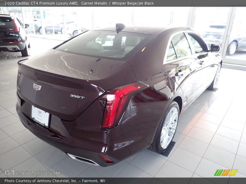 Garnet Metallic / Whisper Beige/Jet Black 2020 Cadillac CT4 Premium Luxury AWD