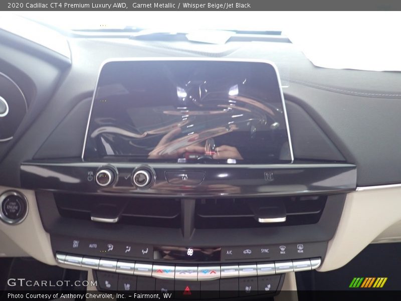 Garnet Metallic / Whisper Beige/Jet Black 2020 Cadillac CT4 Premium Luxury AWD