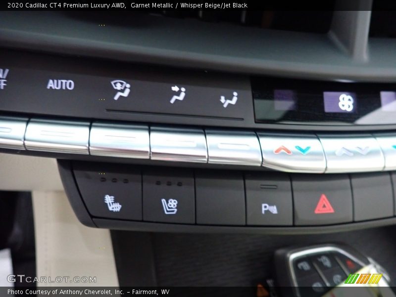 Garnet Metallic / Whisper Beige/Jet Black 2020 Cadillac CT4 Premium Luxury AWD