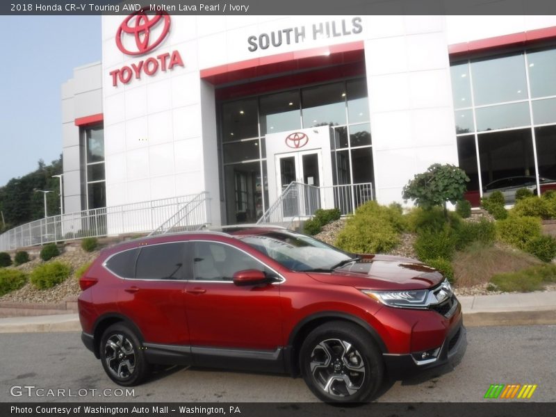 Molten Lava Pearl / Ivory 2018 Honda CR-V Touring AWD