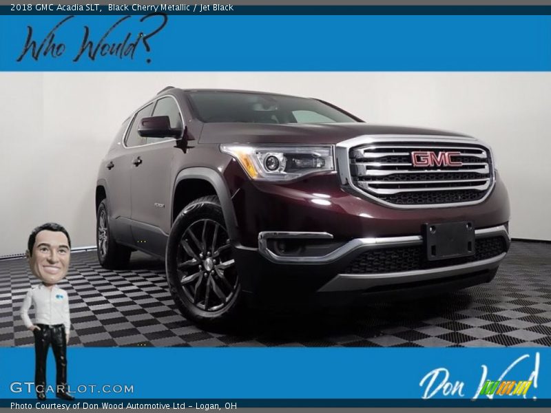 Black Cherry Metallic / Jet Black 2018 GMC Acadia SLT