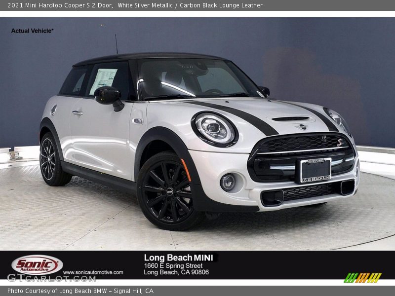 White Silver Metallic / Carbon Black Lounge Leather 2021 Mini Hardtop Cooper S 2 Door